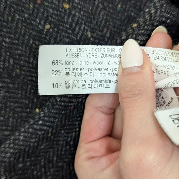 Zara Collarless Wool Winter Coat (size S) - Picture 4 of 4